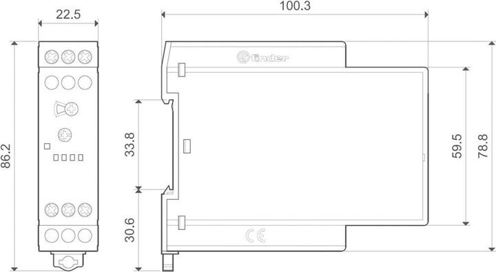 Produktbild Finder Timer SPDT Ausschaltverzög. 0,05s-10Tg