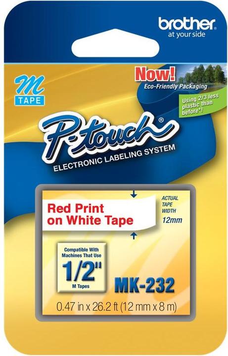 Actual product image Brother M-K232bz (1.20 cm, Red)