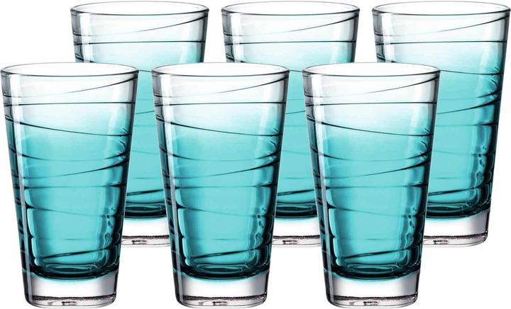 Immagine prodotto Leonardo Bicchiere per bere Vario Struttura 280 ml, 6 pezzi, turchese (0.28 l, 6 x)