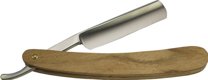 Produktbild Rasiermesser Stahl mit Rosen-Holzschale, Länge 16,5/25 cm