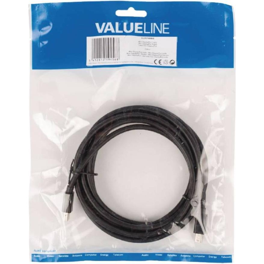 Thumbnail - Valueline VLCP37500B (3.0M) (3 m, DisplayPort), Video Kabel