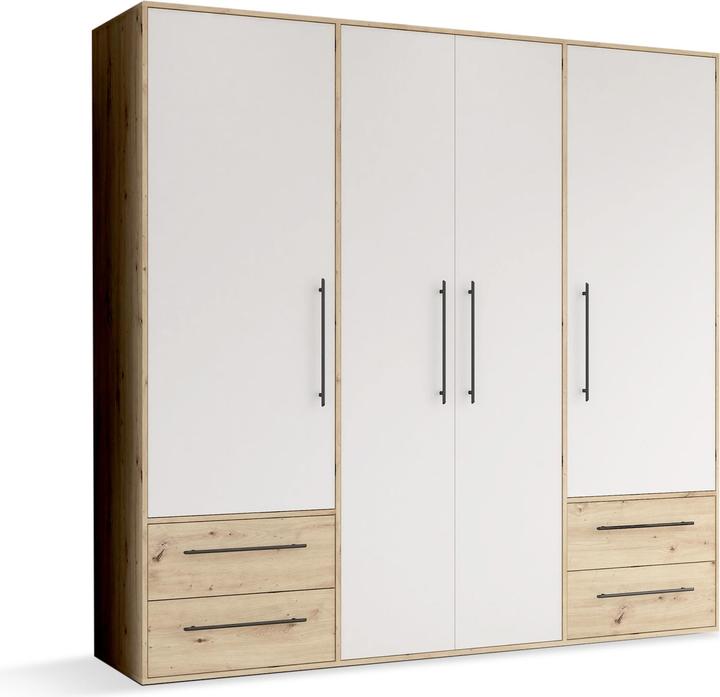 Blanc, Blanc mat, Chêne couleur soma, Décor chêne Sonoma
