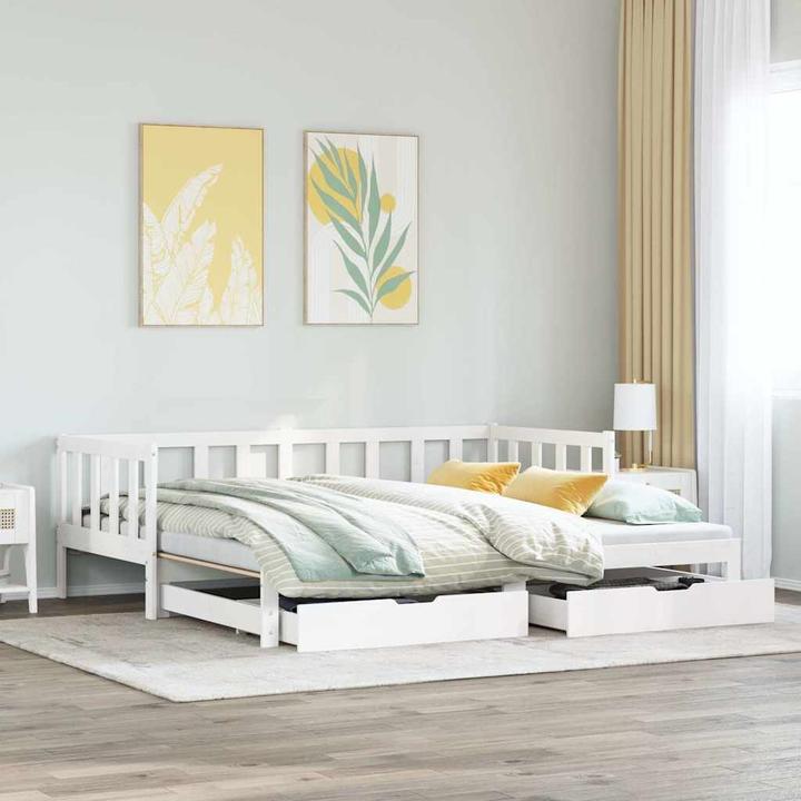 Produktbild vidaXL Tagesbett Ausziehbar mit Schubladen (90 x 200 cm)