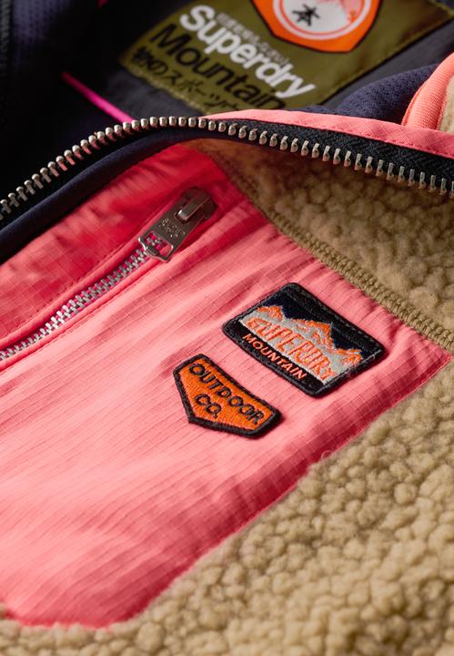 Produktbild Superdry Vintage Retro Fleecepullover mit halblangem Reissverschluss (L)