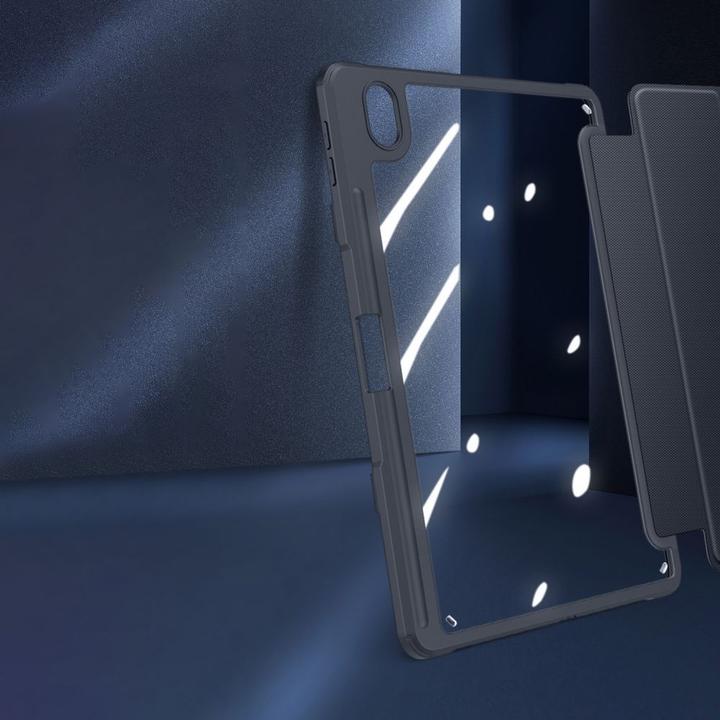 Actual product image Dux Ducis Toby Armored Flip Smart Case for Oppo Pad with pen holder, black (Oppo Pad SE)