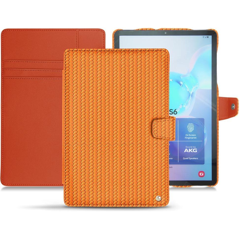 Noreve Lederschutzhülle Wallet (Galaxy Tab S6), Tablet Hülle, Orange