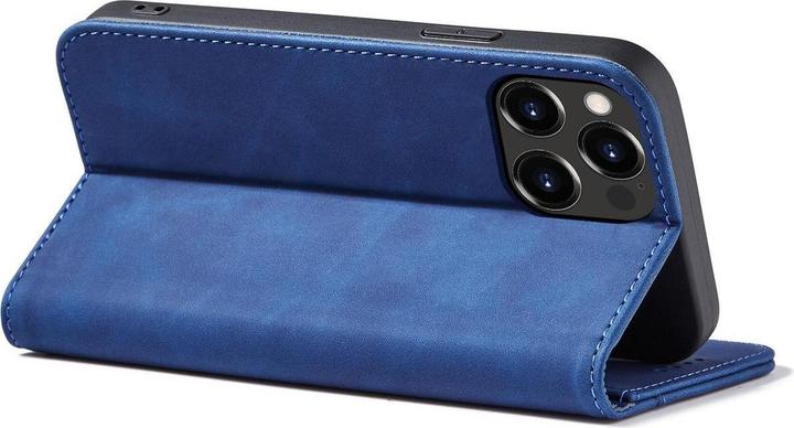Produktbild Hurtel Magnet Fancy Case Case für iPhone 13 Pro Max Tasche Kartenetui Kartenhalter Blau (Apple iPhone 13 Pro Max)