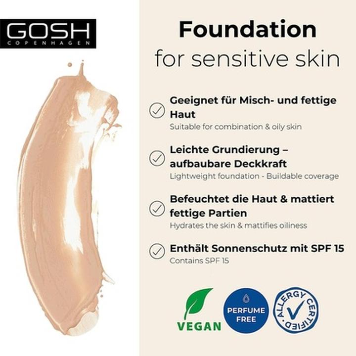 Image du produit Copenhagen GOSH - Fond de teint Hydramatt Medium 008R 30 ml (008R)