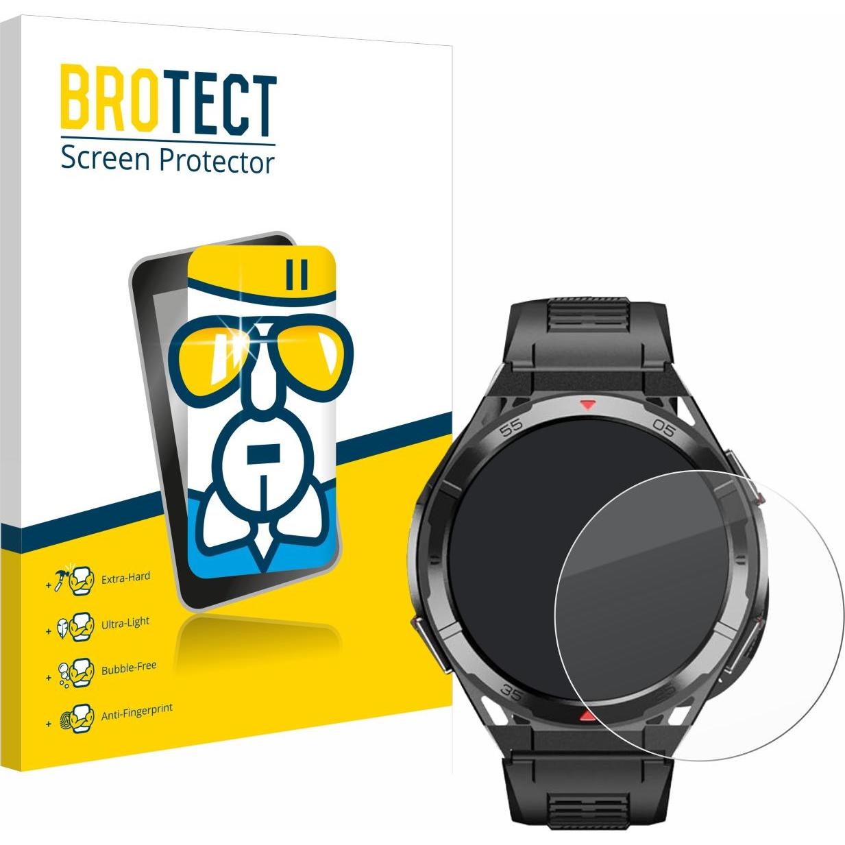 BROTECT Schutzglas Schutzfolie Displayschutz Display Schutz Glas Folie klar, Smartwatch Schutzfolie, Transparent