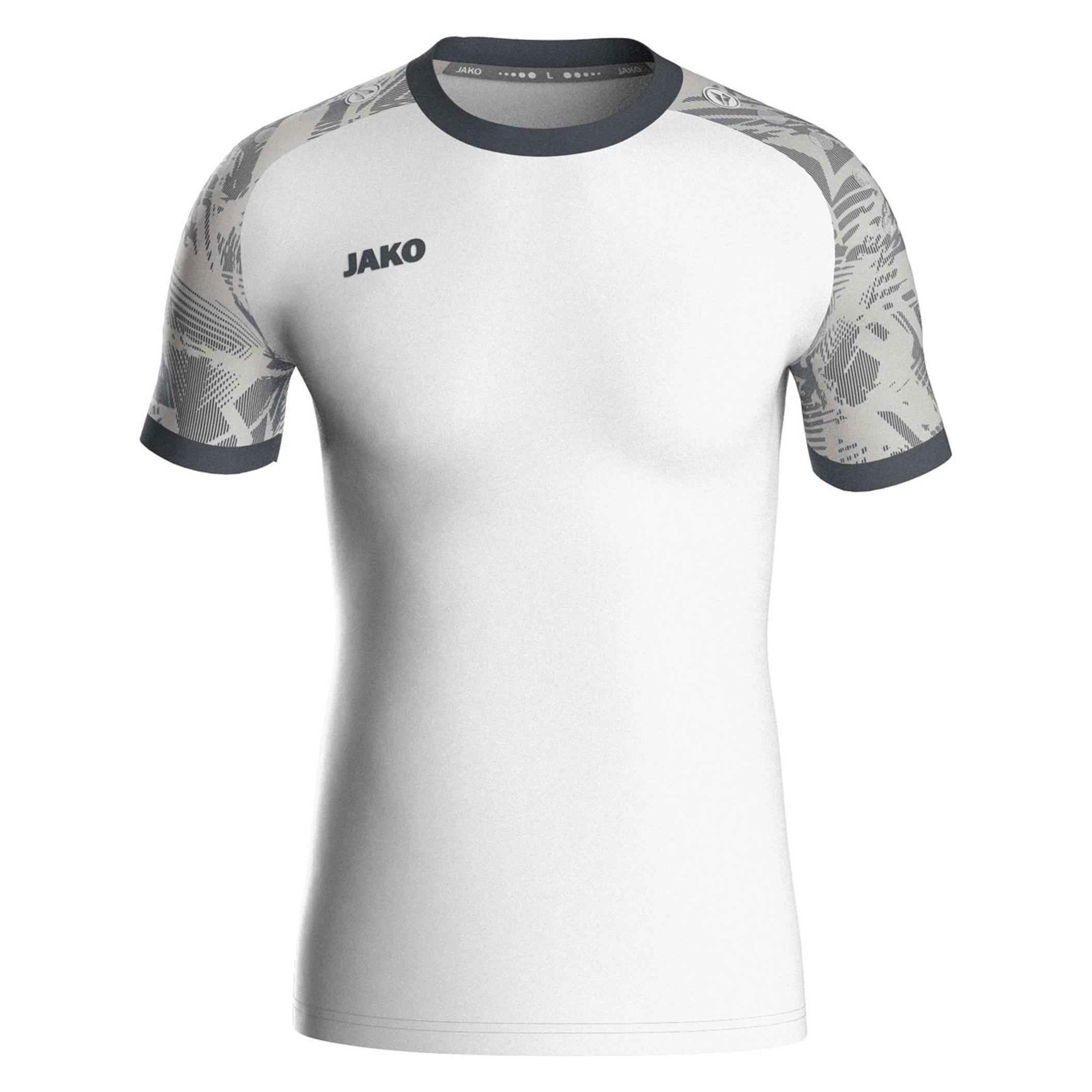 Jako, Jungen, Sportshirt, Trikot Iconic Ka (164), Weiss, Grau, 164