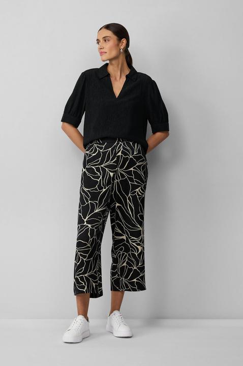 Actual product image S.Oliver Hose Satinierte Wide-Leg-Hose mit Elastikbund und All-over-Print (48)