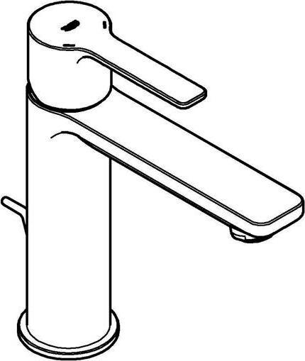 Actual product image Grohe Linear Single Hand Basin Mixer S-Size