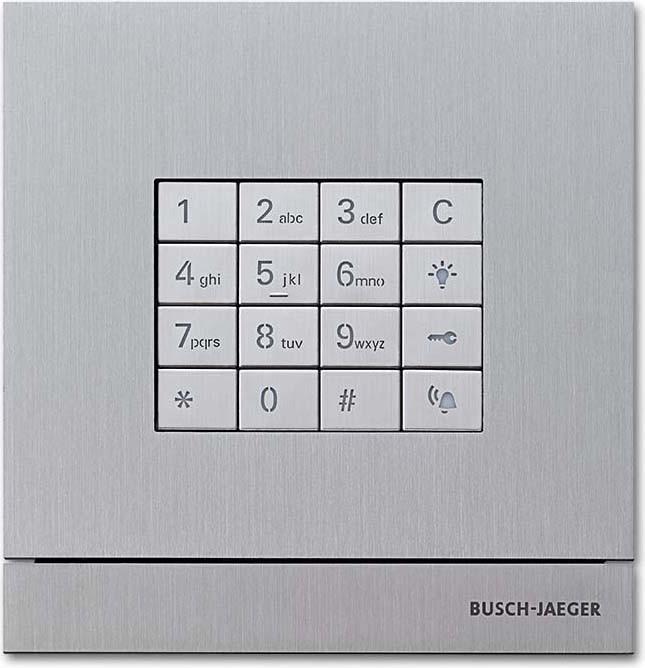 Actual product image Busch-Jaeger BJ 83100/71-660 Welcome access control with keypad stainless steel (Mechanical numeric code)