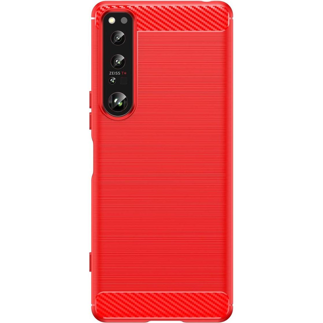 Thumbnail - König Design Hülle Handy Schutz für Sony OnePlus Realme Xiaomi Case Cover Bumper Carbon Optik (Sony Xperia 1 IV), Smartp...