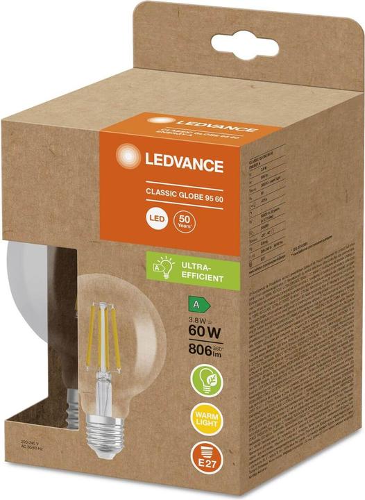 Produktbild Ledvance LED-Globelampe (E27, 806 lm, 1x)