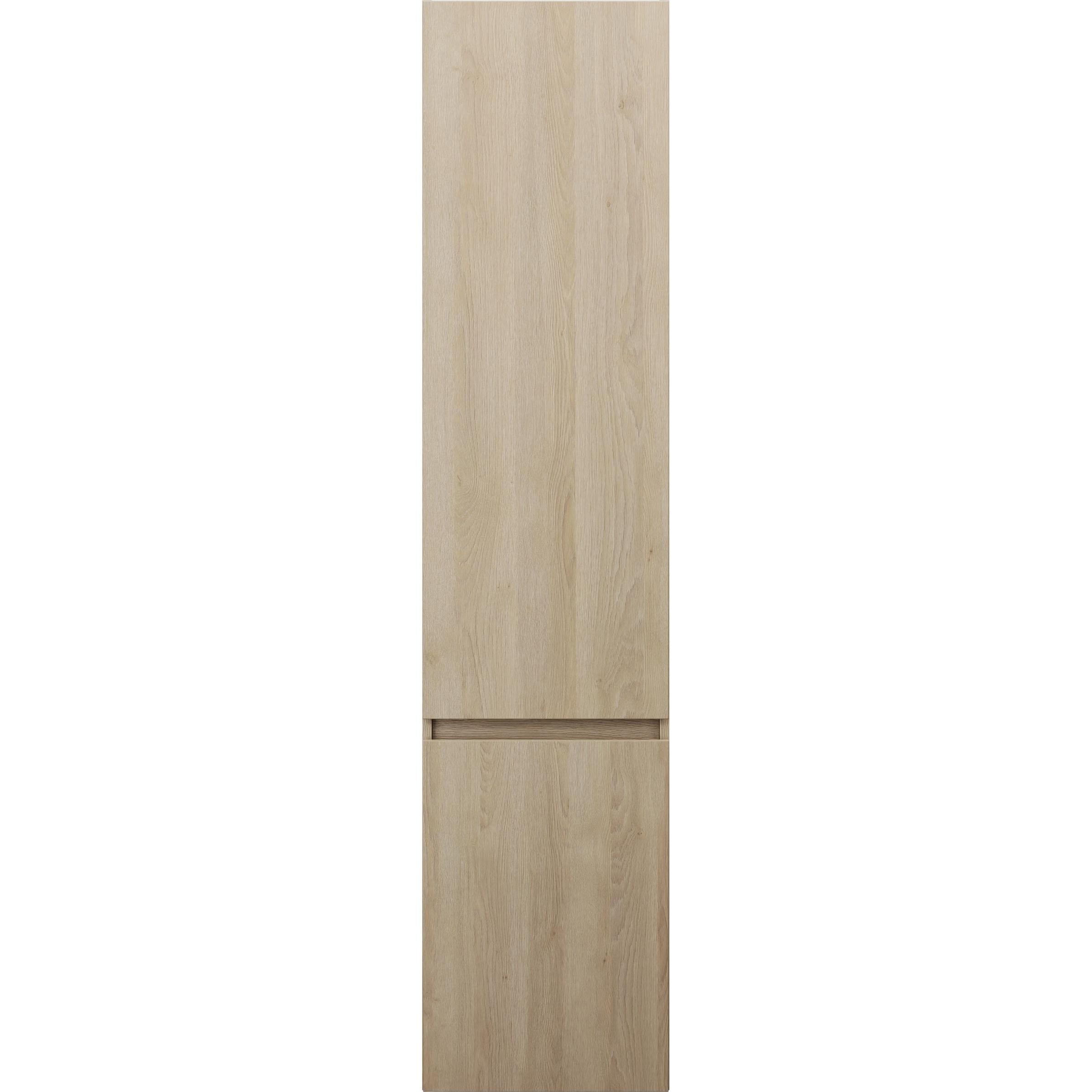 burgbad, Badezimmerschrank, Lin20 Hochschrank Wandhängend mit 2 Türen, 345mm Tiefe, Türanschlag links, 400x345x1760mm