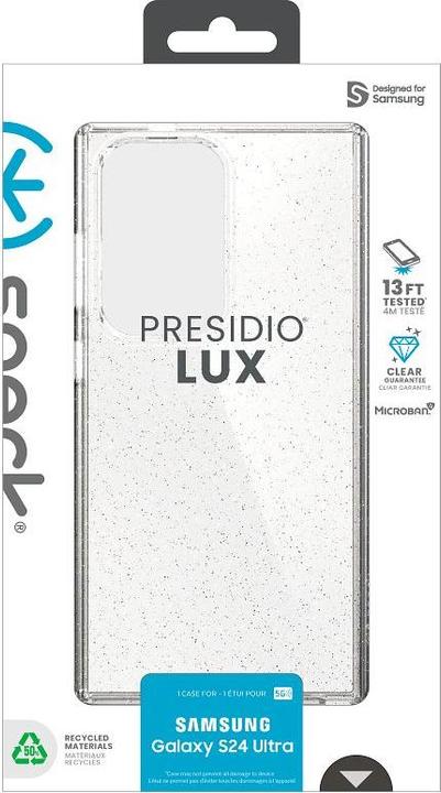 Produktbild speck Presidio Lux Glitter - Samsung Galaxy S24 Ultra Hülle (Klar / Gold Glitzer) (Samsung Galaxy S24 Ultra)
