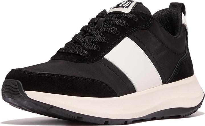 Produktbild Fitflop F-Mode Flow Sneaker - Nylon & Suede Mix -Maat 40 - Zwart (40)