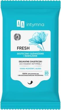 Actual product image Oceanic Aa Intymna Fresh Delicate Wipes For Intimate Hygiene - 20 Pieces (Intimate washing lotion)
