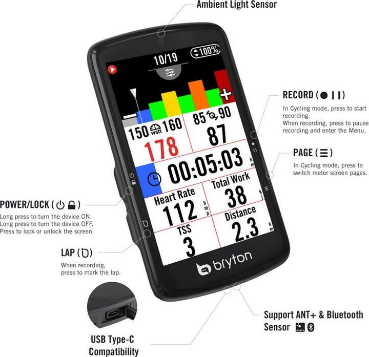 Actual product image Bryton Rider S810 E