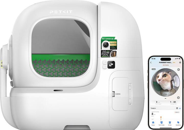 Petkit Purobot Max Pro 2 (Bac à litière autonettoyant, Bac à litière fermé)