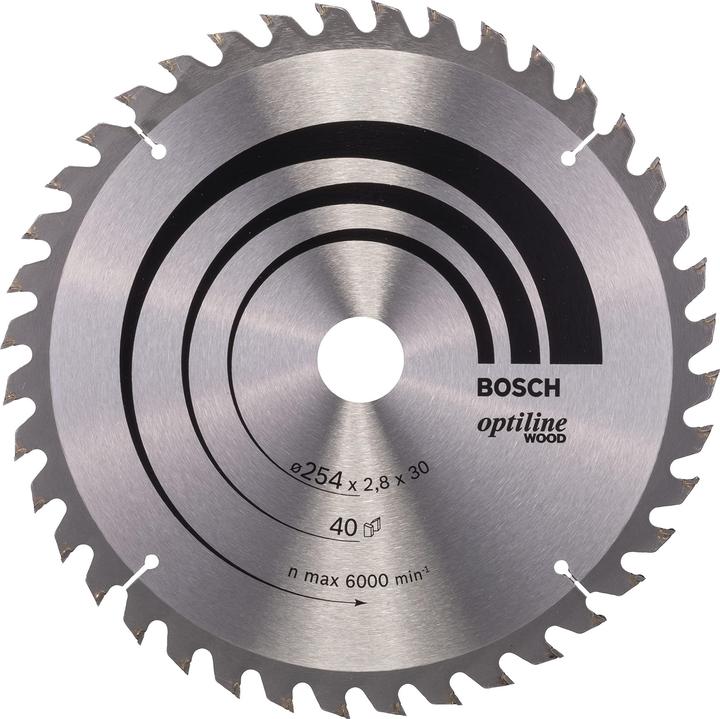 Bosch Professional Zubehör Lama per sega circolare PRO Wood, 254 x 2,8 x 30 mm