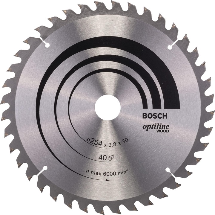 Bosch Professional Zubehör Lama per sega circolare PRO Wood, 254 x 2,8 x 30 mm