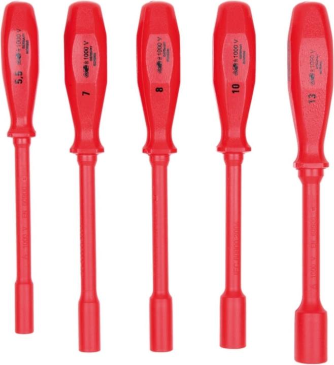 Produktbild KS Tools Isolierter Stecknuss-Schraubendreher-Satz, 6-kant, 5-tlg. (6-Kant)