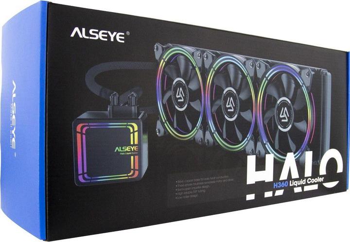 Actual product image Intertech ALSEYE HALO CPU water cooling H360