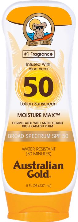 Image du produit Australian Gold Moisture Max (Lotion solaire, SPF 50, 237 ml, 227 g)