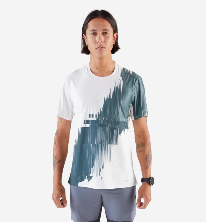 Immagine prodotto Kiprun Laufshirt kurzarm Langstrecke Herren - Run 900 Ultra beige Print (M)
