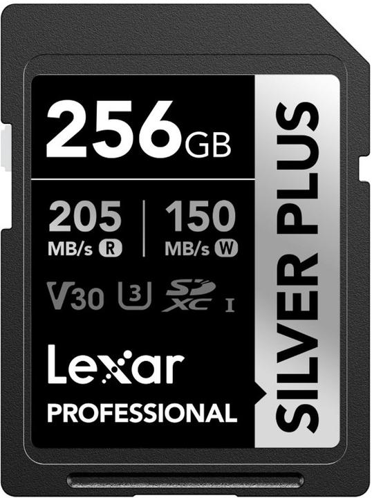 Actual product image Lexar Silver Plus (256 GB, SDXC, U3, UHS-I)