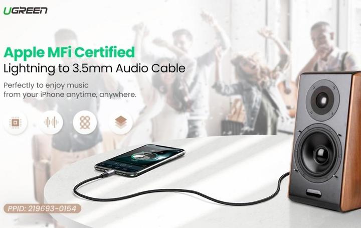 Productafbeelding Ugreen Audio-adapter naar 3,5 mm (1 m, 3,5 mm aansluiting (AUX))