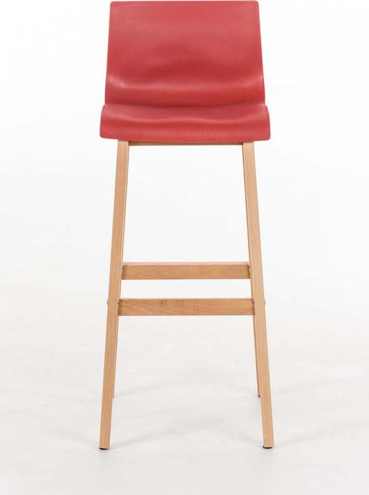 Actual product image CLP Barstool Hoover Natura 4-legged frame, red