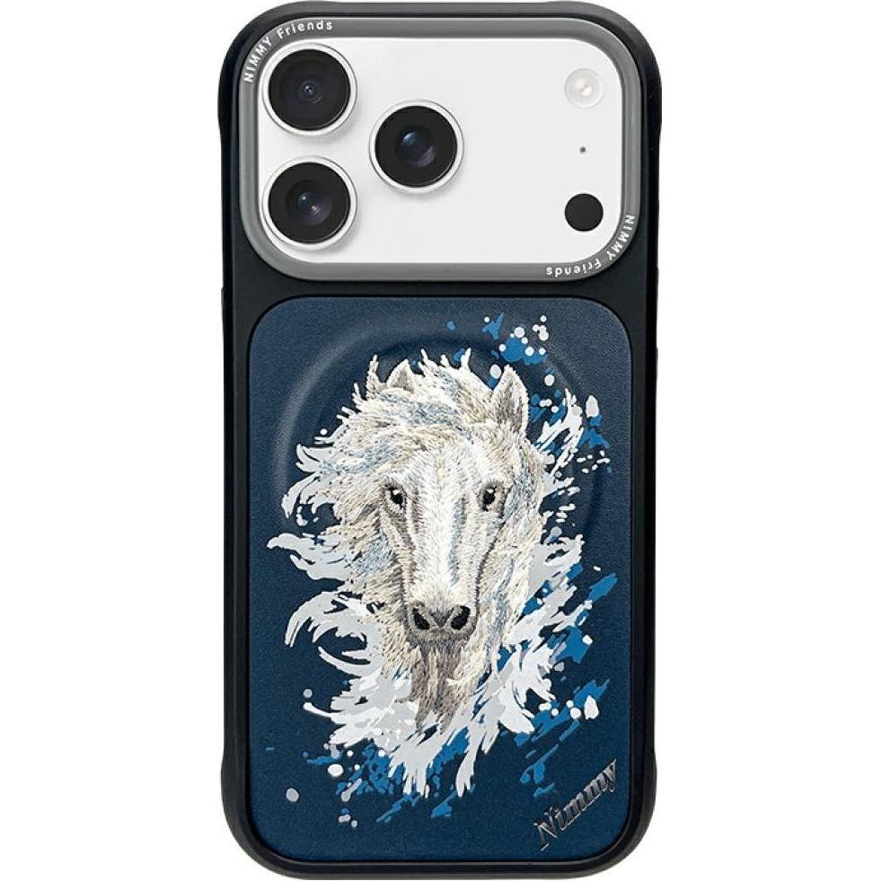 Nimmy Etui Koń MagSafe do iPhone 17 Pro granatowy (Apple iPhone 17 Pro), Cover smartphone, Blu