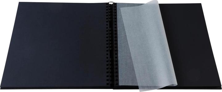 Actual product image Exacompta Fotoalbum mit Spiralbindung, 60 Seiten schwarz, 32x32 cm, Graphik (32 x 32 cm)