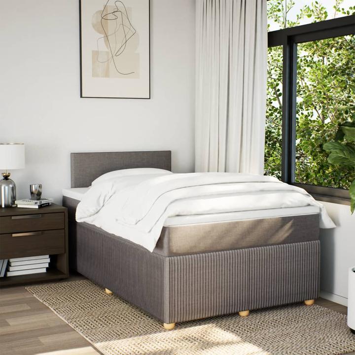 Produktbild vidaXL Bo x springbett mit Matratze 120 x 190 cm Stoff (120 x 190 cm)