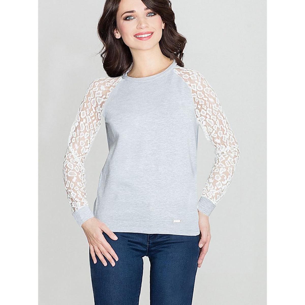 Lenitif, Damen, Bluse, Bluse, Grau, (XL)