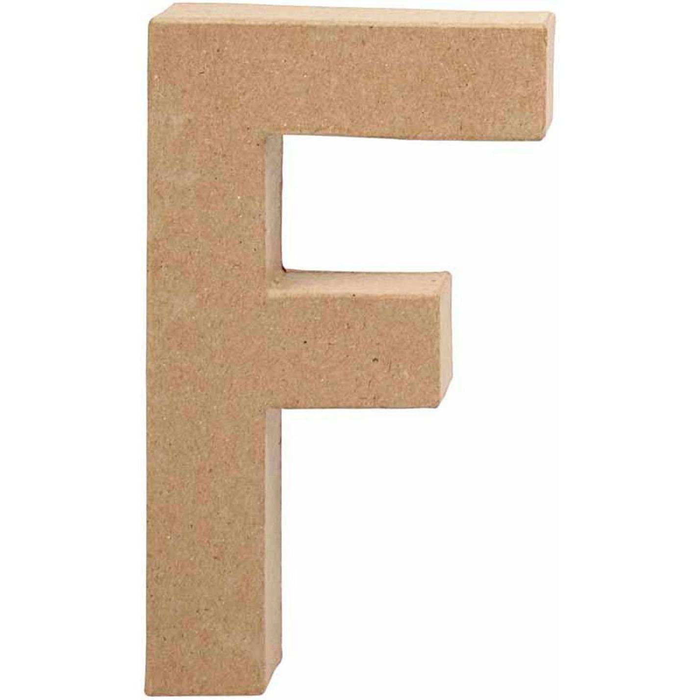 Creativ Company, Holzbuchstaben + Stoffbuchstaben, Papp-Buchstabe F 20.5 cm