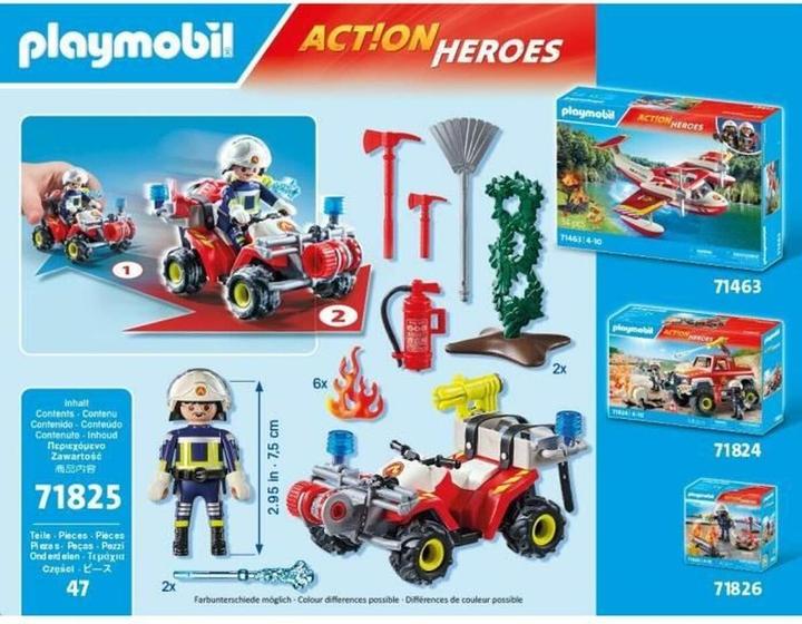 Produktbild Playmobil Feuerwehr Quad löscht Heckenbrand (71825, Playmobil Action Heroes)