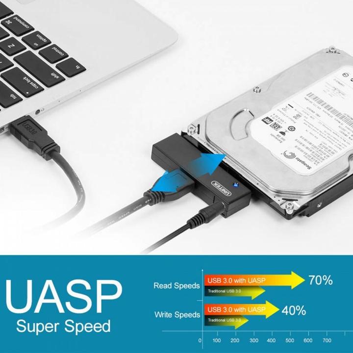 Actual product image Unitek Y-1039 USB 3.0 SATA Black Cable Interface / Adapter (SATA, USB 3.0)