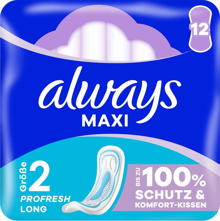Produktbild Always Maxi Binde ProFresh Long 12 Damenbinde 12 Stück (12x)