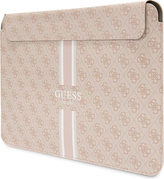Actual product image Guess PU 4G Printed Stripe Computer Sleeve 16" Pink (16")
