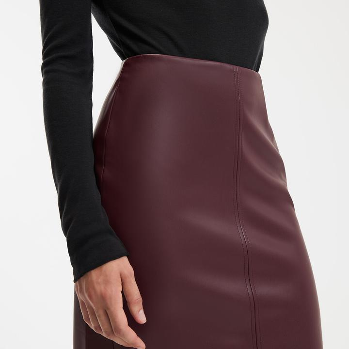 Produktbild La Redoute Collections Bleistiftrock aus Kunstleder (40)