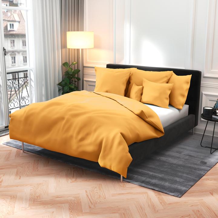 Immagine prodotto Lotus Bettwaren Biancheria da letto in raso uni (Copripiumino, 160 x 240 cm)