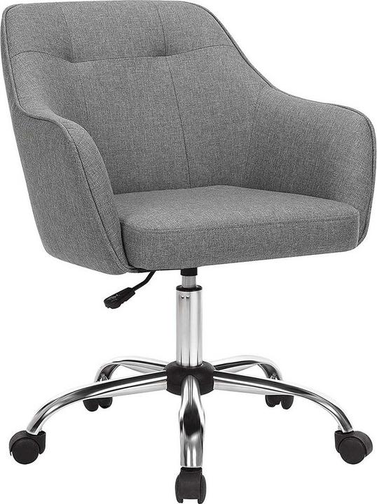 Songmics Office chair, OBG019G01V1 grey fabric, silver frame