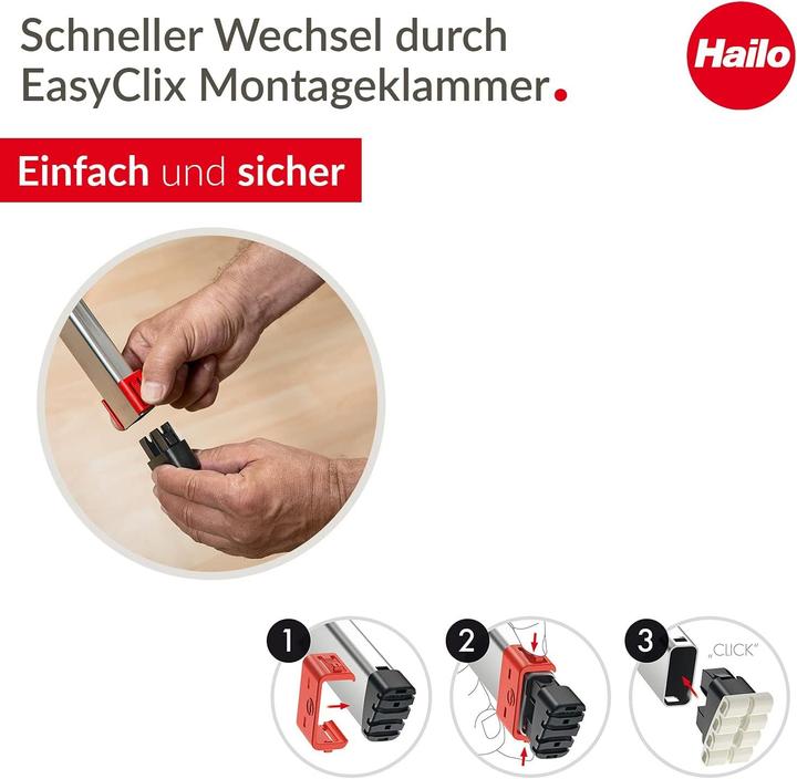 Actual product image Hailo EasyClix Living - Size L, interchangeable foot set