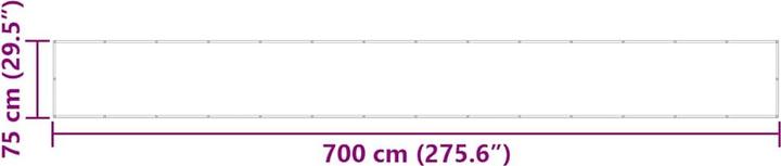 Immagine prodotto vidaXL Schermo privacy per balcone a righe bianche e gialle (700 cm)