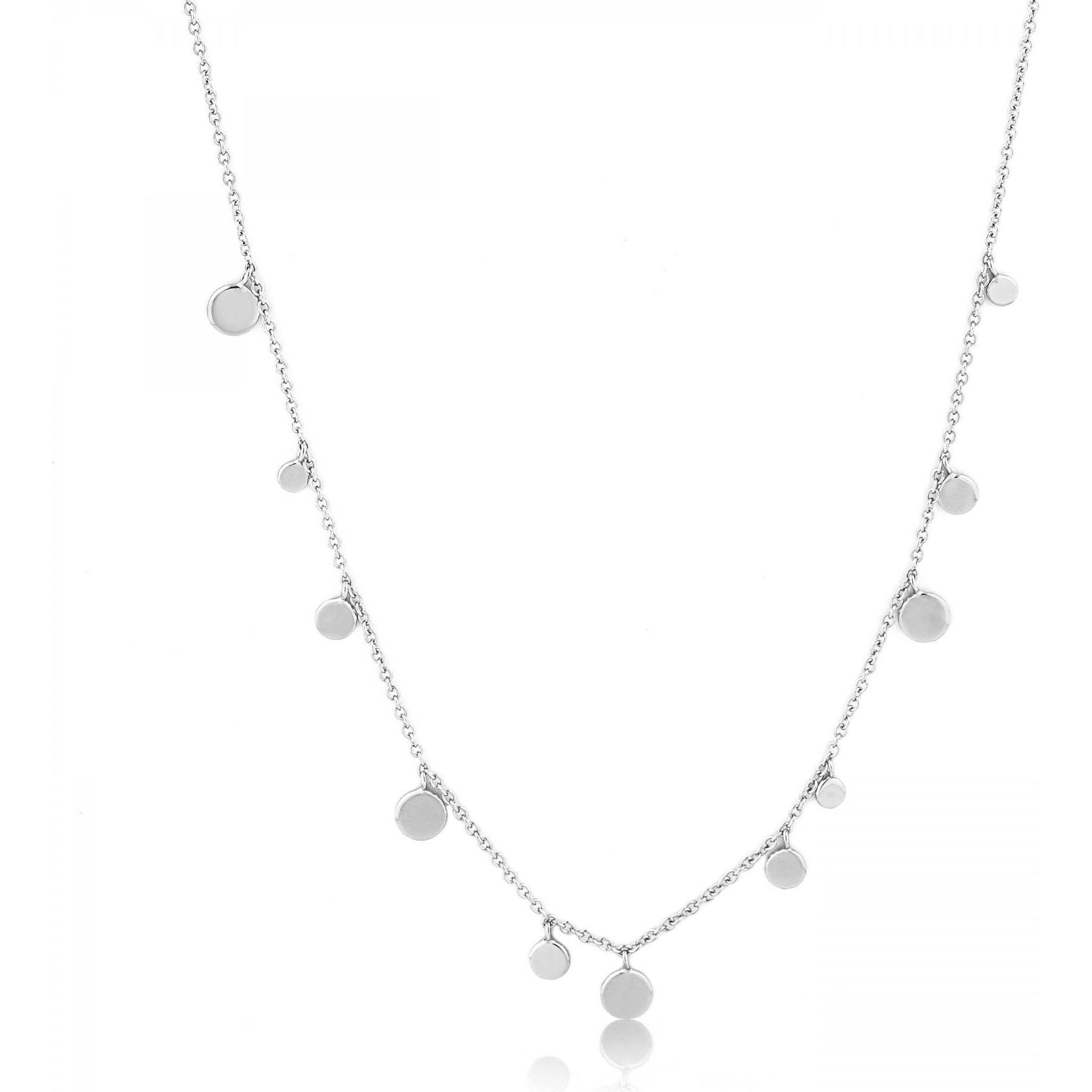 Ania Haie, Halsschmuck, Geometry Mixed Discs Halskette, (925er Silber, 40 - 45 cm)