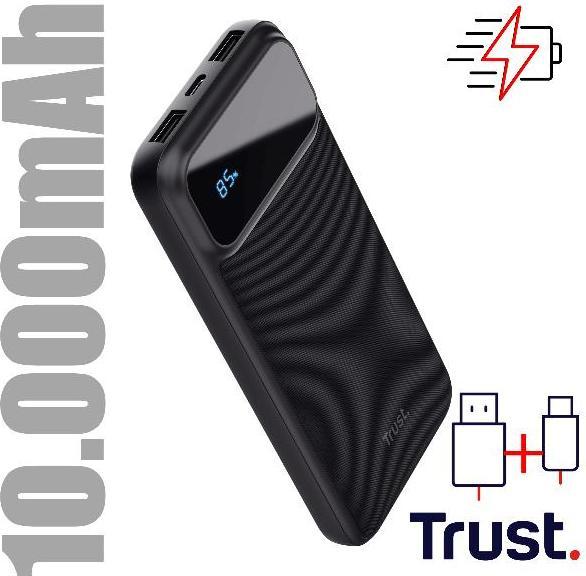 Produktbild Trust AVALA 10.000 PD Powerbank (10000 mAh, 20 W, 74 Wh)